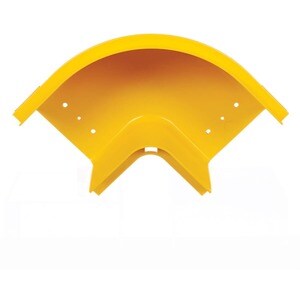 Tripp Lite series Toolless Horizontal 90-Degree Elbow for Fiber Routing System, 120 mm (5 in) - Elbow - Yellow - Polyvinyl