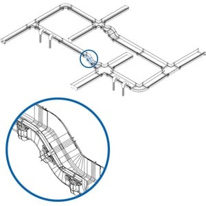 Eaton Tripp Lite Series Toolless 45-Degree Up/Down Ramp Kit for Fiber Routing System, 120 mm (5 in.) - Up/Down Ramp - Yell