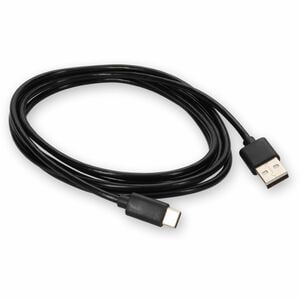 AddOn 2m USB A 2.0 Male to USB C 2.0 Male Black Extension Cable - 6.56 ft USB-C/USB-A Data Transfer Cable for Notebook, PC