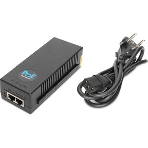 Digitus DN-95108 PoE Injector - 120 V AC, 230 V AC Input - 52 V DC Output - 1 x Gigabit Ethernet Input Port(s) - 1 x Gigab
