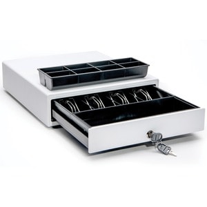 Star Micronics CD4-1616 Choice Cash Drawer, White, 16Wx16D, 5Bill-5Coin - Printer-Driven, Cable Included, 2 Media Slots - 