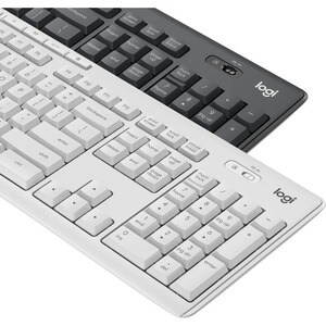 Logitech MK295 Keyboard & Mouse - English (US) - USB Wireless RF - Keyboard/Keypad Color: Off White - USB Wireless RF Mous