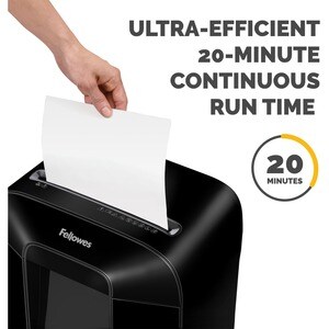 Fellowes LX85 Cross-cut Shredder - Non-continuous Shredder - Cross Cut - 12 Per Pass - for shredding Staples, Paper, Paper