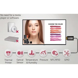 LG 65UH5F-H Digital Signage Display - 65" LCD - 3840 x 2160 - LED - 500 Nit - 2160p - HDMI - USB - DVI - SerialEthernet - 