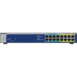 GS516UP 16-Port Gigabit Ethernet Unmanaged Ultra60 PoE ++ Switch, 380W PoE Budget, Rackmount & Desktop, Metallgehäuse
