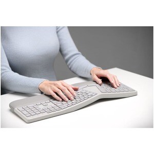 Kensington Pro Fit Ergo Wireless Keyboard and Mouse-Gray - USB Wireless Bluetooth/RF - USB Wireless Bluetooth/RF - Retail