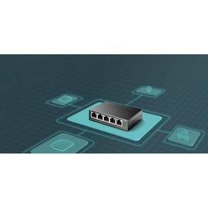 TP-Link TL-SG105PE 5 Anschlüsse Ethernet-Switch - Gigabit-Ethernet - 10/100/1000Base-T - 2 Unterstützte Netzwerkschicht - 