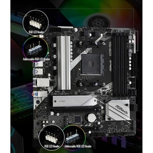 ASRock A520M Pro4 Desktop Motherboard - AMD A520 Chipset - Socket AM4 - Micro ATX - 128 GB DDR4 SDRAM Maximum RAM - DIMM, 