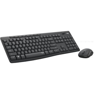 Logitech MK295 Keyboard & Mouse - English (UK) - USB Wireless RF - Keyboard/Keypad Color: Graphite - USB Wireless RF Mouse