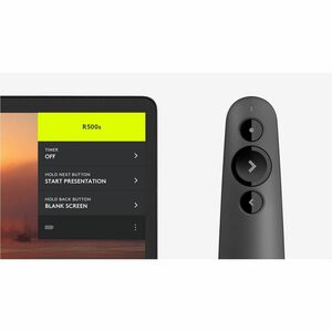 Logitech R500 Apontador de apresentação - Bluetooth/Radiofrequência - USB - 3 Taste(n) - Grafite - Sem fios - 2,40 GHz