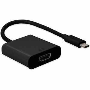 AddOn 20cm (8in) USB 3.1 Type (C) Male to HDMI Female Black Adapter Cable - 1 Pack - 1 x USB 3.1 Type C - Male - 1 x HDMI 