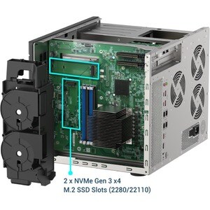 Système de stockage SAN/NAS QNAP TVS-H1688X-W1250-32G - 16 x Total de compartiments - 5 Go Flash Memory Capacity - Intel X