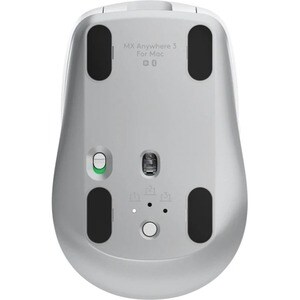 Logitech MX Anywhere 3 Mouse - Bluetooth - USB Type C - Darkfield - 6 Button(s) - Grey - Wireless - 4000 dpi - Scroll Wheel