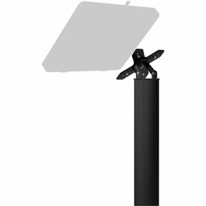 CTA Digital Premium Thin Profile Floor stand with VESA plate and Base (Black) - Floor Stand - Metal, Powder Coated Steel -