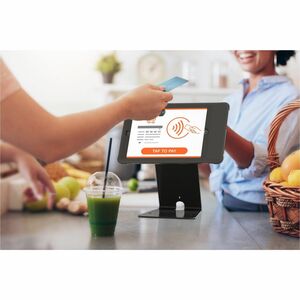 CTA Digital Quick Release Secure Table Kiosk with Wireless Inductive Charging Case - Table - Rubber, Metal