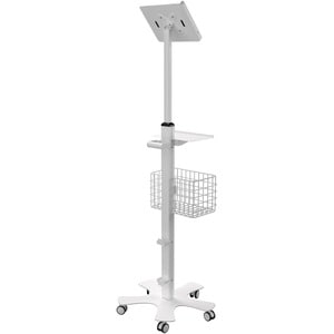 CTA Digital CTA Medical Floor Stand Enclosure for iPad Gen 10, 11" iPad Pro, & More - Up to 11" Screen Support - 53.90" He