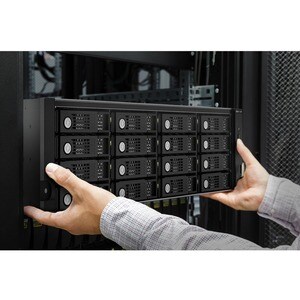 QNAP TL-R1620SEP-RP Drive Enclosure SATA/600 - Mini-SAS HD Host Interface - 3U Rack-mountable - Hot Swappable Bays - 16 x 