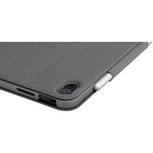 Logitech Folio Touch Keyboard/Cover Case for 27.9 cm (11") Apple iPad Air (4th Generation) Tablet - Oxford Gray - Scuff Re