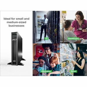 APC Smart-UPS X, Line Interactive, 1000VA, Rack/tower convertible 2U, 120V, 8x 5-15R NEMA, SmartConnect port, Extended run