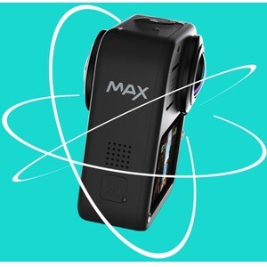 GoPro MAX 数码摄像机触控屏 - 5.6K - 黑 - 16:9 - H.264 - 电子 (IS) - USB - microSD - 存储卡 - 粘合剂安装