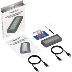 Sabrent EC-WPNE Drive Enclosure PCI Express NVMe, M.2 - USB 3.2 (Gen 2) Type C Host Interface External - 1 x SSD Supported