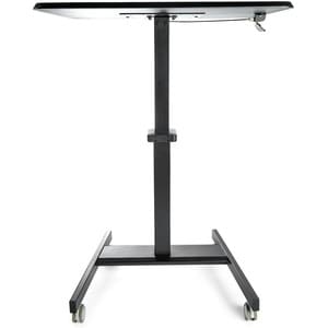 StarTech.com Mobile Standing Desk - Portable Sit-Stand Ergonomic Height Adjustable Cart on Wheels - Rolling Computer/Lapto