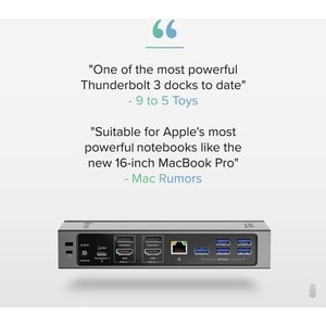 Plugable 14-in-1 USB-C and Thunderbolt 3 Dock - Compatible with Mac and Windows, 96W Laptop Charging, 2x HDMI 2.0 and Disp