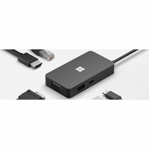 Microsoft USB Tipo C Base de conexión para Portátil, Tableta, Monitor - 2 x puertos USB - USB tipo-C - Red (RJ-45) - HDMI 