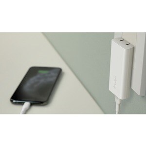 Belkin BoostCharge 20W USB-C Power Delivery  GaN Wall Charger + USB-C Cable - Power Adapter - 20 W - White