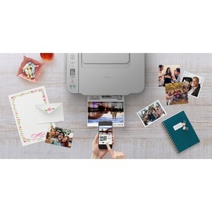 Canon PIXMA TS3451 (White) Wireless Inkjet Multifunction Printer - Colour - Copier/Printer/Scanner - 4800 x 1200 dpi Print