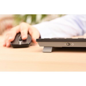 CHERRY STREAM DESKTOP Tastatur & Maus - Deutsch - Kabellos USB, Schwarz - Maus, Optische, Kabellos, USB, 2400 dpi Bewegung