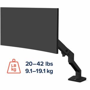 HX Monitor Arm in Schwarz - Monitorhalterung / Displayhalterung für Tischmontage mit patentierter CF-Technologie für Bilds