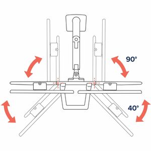 Ergotron Mounting Arm for Monitor, Display Screen, LCD Display - Black - Landscape/Portrait - Height Adjustable - 2 Displa