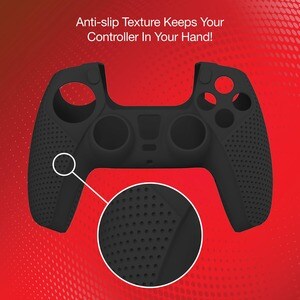 Verbatim Gaming Controller Case - For Sony Gaming Controller - Black, Red - Scratch Resistant, Wear Resistant, Anti-slip -