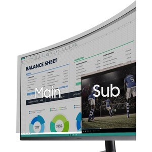 Samsung C34H890WGR 86.4 cm (34") UW-QHD Curved Screen LED Gaming LCD Monitor - 21:9 - Dark Silver - 34" Class - Vertical A