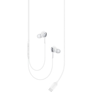 Samsung EO-IC100 Wired Earbud Stereo Earset - White - Binaural - In-ear - 32 Ohm - 20 Hz to 20 kHz - USB Type C