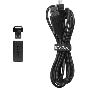EVGA X20 Gaming Mouse - Optical - Cable/Wireless - Bluetooth - 2.40 GHz - Black - USB - 16000 dpi - 10 Button(s)