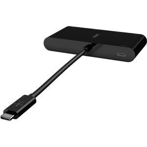Belkin USB-C 5-in-1 Hub Plus 100W - for Notebook - Charging Capability - 100 W - USB Type C - 4K - 3840 x 2160 - 1 x USB 3