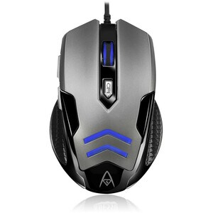 Adesso iMouse X1 Gaming Mouse - USB - Optical - 6 Button(s) - Black, Grey - Cable - 3200 dpi - Scroll Wheel - Right-handed