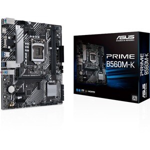 Asus Prime B560M-K Desktop Motherboard - Intel B560 Chipset - Socket LGA-1200 - Micro ATX - Pentium Gold, Celeron, Core i5