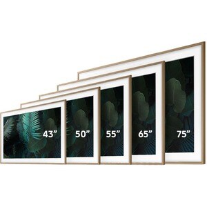 Samsung (2021) 43" The Frame Customizable Bezel - Modern Teak - 38.30" x 22.17" Frame Size - Rectangle - Landscape - Magne