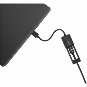 Targus ACC110401GLX 10 cm USB/USB-C Data Transfer Cable for Docking Station - First End: 1 x USB Type C - Female - Black