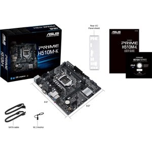 Asus Prime H510M-K Desktop Motherboard - Intel H510 Chipset - Socket LGA-1200 - Micro ATX - Pentium Gold, Celeron, Core i5