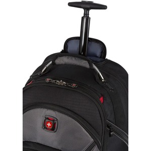 SwissGear Synergy 602683 Carrying Case (Rolling Backpack) for 12.9" to 16" Notebook, Tablet - Black, Gray - Scratch Resist