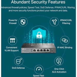 Omada Gigabit VPN Router | 5 Porte Gigabit - 1 Porta USB WAN - Dispositivo integrato Omada SDN
