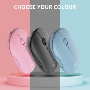 Trust Puck Mouse - Bluetooth/Radio Frequency - USB 2.0 Type A - Optical - 4 Button(s) - Pink - Wireless - 2.40 GHz - Recha
