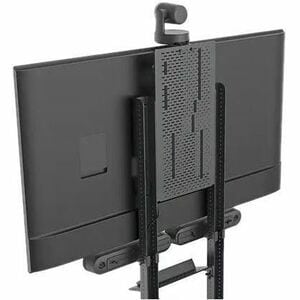 Heckler Design AV Cart for Logitech Rally Plus - 4 Casters - 4" Caster Size - Powder Coated Steel - Black Gray