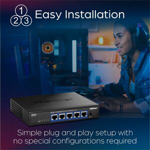 TRENDnet TEG-S750 5 Anschlüsse Ethernet-Switch - 10 Gigabit Ethernet - 10GBase-T - TAA-konform - 2 Unterstützte Netzwerksc