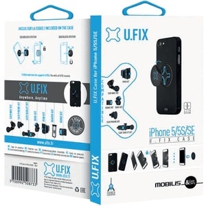 MOBILIS U.FIX Case for Apple iPhone 8, iPhone 7, iPhone 6, iPhone 6s Smartphone - Black - Impact Resistant, Scratch Resistant