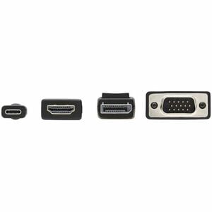 Eaton Tripp Lite Series 4-Port Presentation Adapter, 4K 60 Hz (4:4:4) HDMI, DP, USB-C and 1080p VGA to HDMI, Built-In Cabl